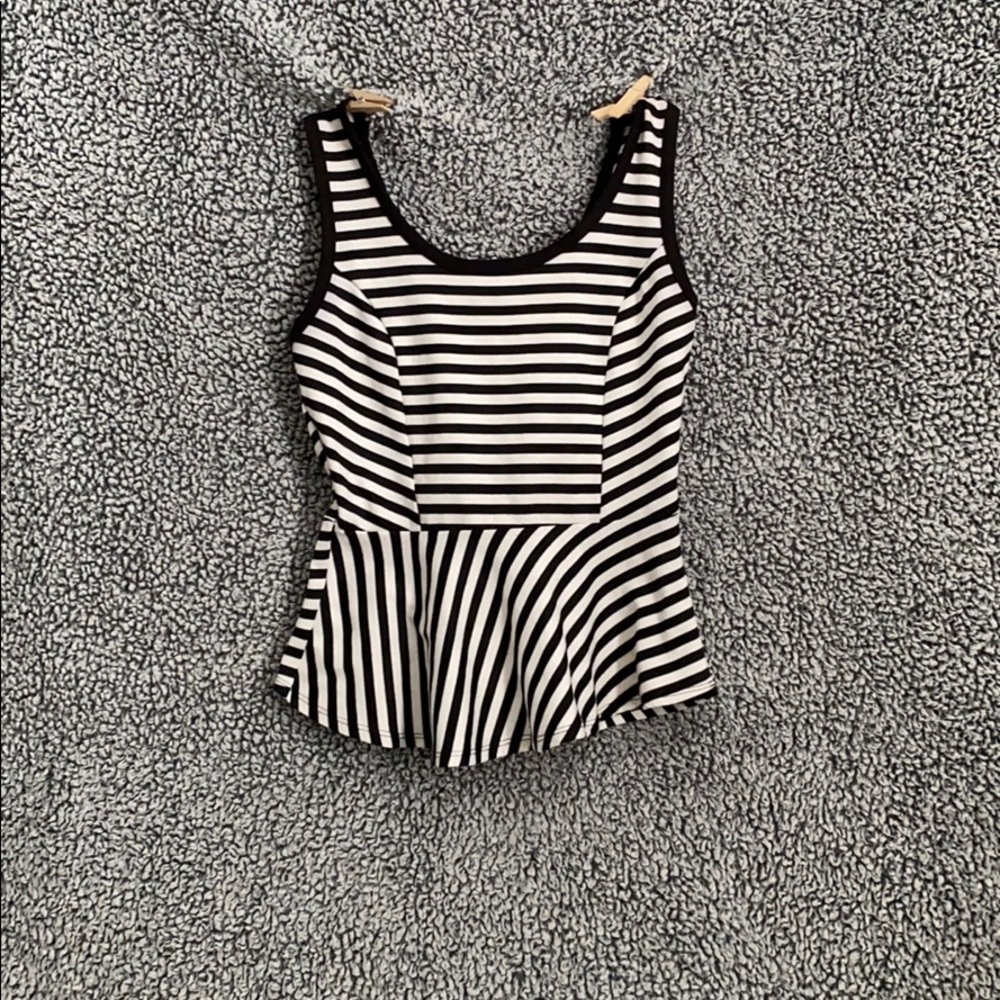 Black and white striped shirt